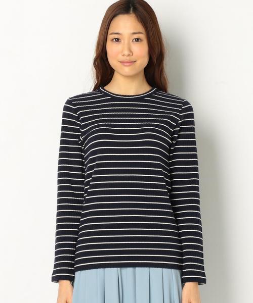 Another Edition（アナザーエディション）の「リブロングトップス/AEBFC C/R リブロングTee◆（Tシャツ/カットソー・レディース・オフホワイト/ブラック/ライム/ネイビー・FREE）」の6枚目の写真