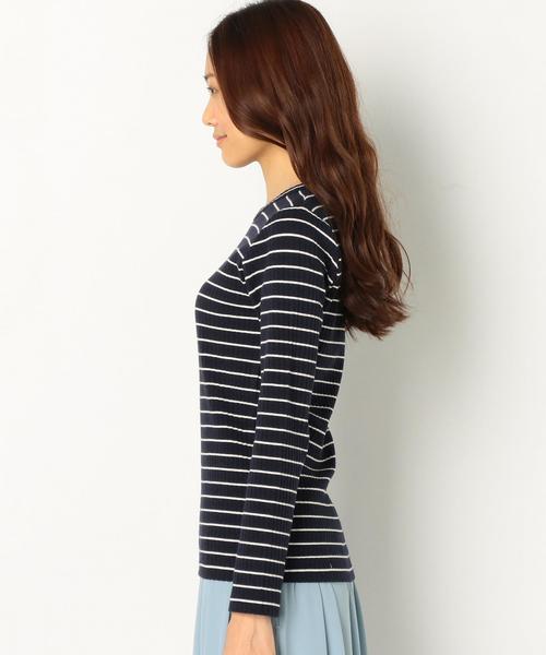 Another Edition（アナザーエディション）の「リブロングトップス/AEBFC C/R リブロングTee◆（Tシャツ/カットソー・レディース・オフホワイト/ブラック/ライム/ネイビー・FREE）」の7枚目の写真