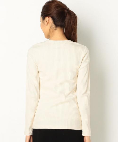 Another Edition（アナザーエディション）の「リブロングトップス/AEBFC C/R リブロングTee◆（Tシャツ/カットソー・レディース・オフホワイト/ブラック/ライム/ネイビー・FREE）」の10枚目の写真