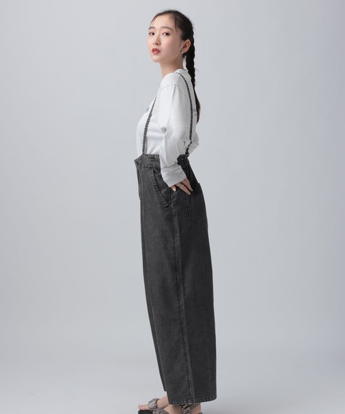 LEPSIM（レプシィム）の「スースーデニムキャミサロペット　637615（サロペット/オーバーオール・レディース・ブルー/チャコールグレー・FREE）」の8枚目の写真