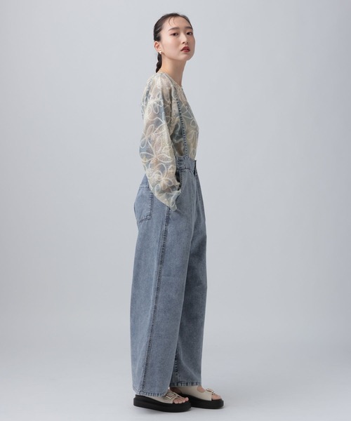 LEPSIM（レプシィム）の「スースーデニムキャミサロペット　637615（サロペット/オーバーオール・レディース・ブルー/チャコールグレー・FREE）」の9枚目の写真