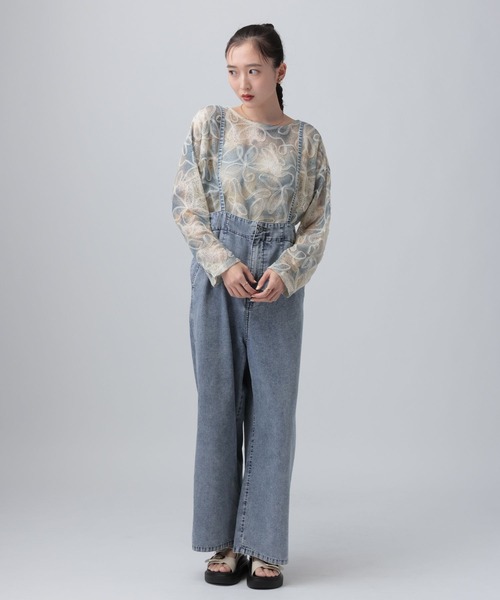 LEPSIM（レプシィム）の「スースーデニムキャミサロペット　637615（サロペット/オーバーオール・レディース・ブルー/チャコールグレー・FREE）」の11枚目の写真