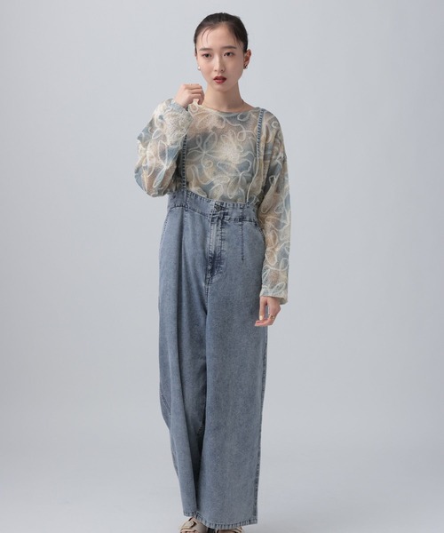 LEPSIM（レプシィム）の「スースーデニムキャミサロペット　637615（サロペット/オーバーオール・レディース・ブルー/チャコールグレー・FREE）」の13枚目の写真