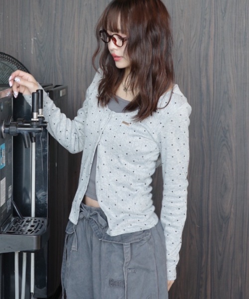 JUMELLE(ジュメロ)の「フード付きレイヤードロンT(Tシャツ/カットソー・レディース・グレー/クリーム・FREE)」の1枚目の写真