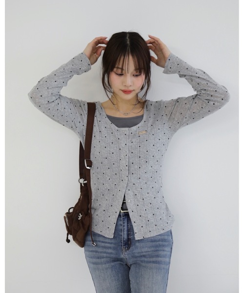 JUMELLE(ジュメロ)の「フード付きレイヤードロンT(Tシャツ/カットソー・レディース・グレー/クリーム・FREE)」の20枚目の写真