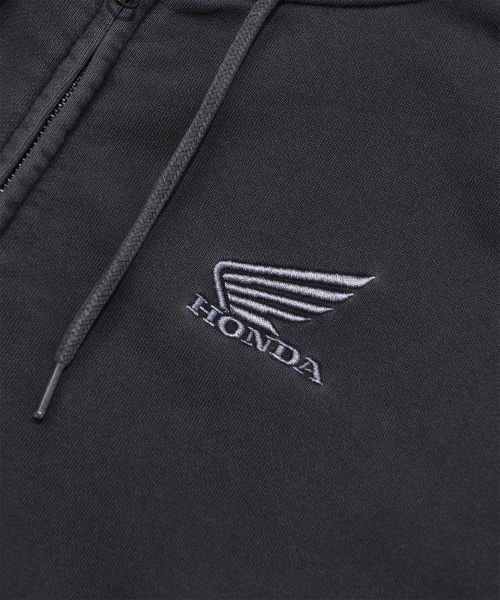 PHYPS MOTORCYCLE（フィップスモーターサイクル）の「Pigment Hoodie Zip-Up Black（パーカー・レディース・その他・SMALL/MEDIUM/LARGE/X-LARGE）」の3枚目の写真