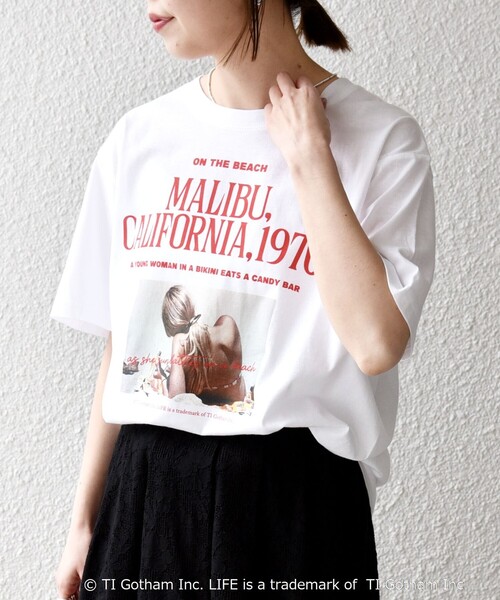 GOOD ROCK SPEED(グッドロックスピード)の「GOOD ROCK SPEED:〈洗濯機可能〉LPC ロゴ プリント TEE(Tシャツ/カットソー・レディース・ピンク/ホワイト/チャコールグレー・ONE SIZE)」の2枚目の写真