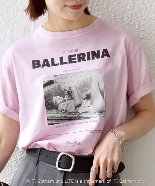 GOOD ROCK SPEED(グッドロックスピード)の「GOOD ROCK SPEED:〈洗濯機可能〉LPC ロゴ プリント TEE(Tシャツ/カットソー・レディース・ピンク/ホワイト/チャコールグレー・ONE SIZE)」の3枚目の写真