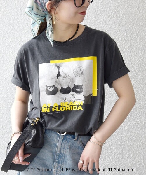 GOOD ROCK SPEED(グッドロックスピード)の「GOOD ROCK SPEED:〈洗濯機可能〉LPC ロゴ プリント TEE(Tシャツ/カットソー・レディース・ピンク/ホワイト/チャコールグレー・ONE SIZE)」の1枚目の写真