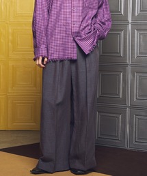 MAISON SPECIAL | 《UNISEX》Mix Linen One-tuck Prime-Wide Baggy Slacks/ミックスリネンワンタックプライムワイドバギースラックス【MAISON SPECIAL/メゾンスペシャル】■セットアップ対応■(スラックス)