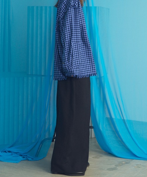 MAISON SPECIAL（メゾンスペシャル）の「《UNISEX》Mix Linen One-tuck Prime-Wide Baggy Slacks/ミックスリネンワンタックプライムワイドバギースラックス【MAISON SPECIAL/メゾンスペシャル】■セットアップ対応■（スラックス・メンズ・ベージュ/ブルー/ブラック・2/1/0）」の17枚目の写真