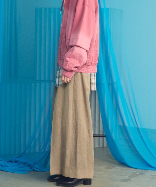 MAISON SPECIAL（メゾンスペシャル）の「《UNISEX》Mix Linen One-tuck Prime-Wide Baggy Slacks/ミックスリネンワンタックプライムワイドバギースラックス【MAISON SPECIAL/メゾンスペシャル】■セットアップ対応■（スラックス・メンズ・ベージュ/ブルー/ブラック・2/1/0）」の20枚目の写真