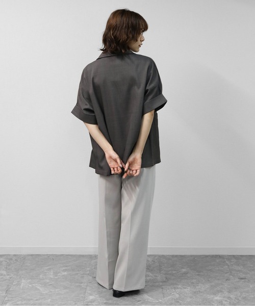 THE CELL.（ザセルドット）の「2タック ワイドスラックス　2-TUCK WIDE SLACKS（スラックス・レディース・ブラック/ライトグレー・M/L）」の20枚目の写真