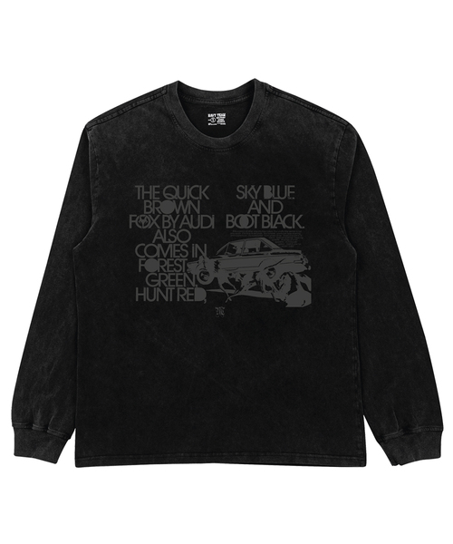 NAVYTEAM（ネイビーチーム）の「SKY BLUE AND BOOT BLACK ピグメントダイングロングTシャツ（Tシャツ/カットソー・レディース・ブラック×グレー/ブラック×ベージュ・3/2/1）」の2枚目の写真