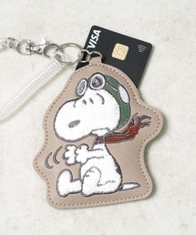 PEANUTS（ピーナッツ）の「"09"≪PEANUTS≫スプリングコード付き ダイカット フェイクレザー サガラ刺繍 パスケース（パスケース）」