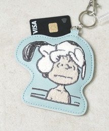 PEANUTS（ピーナッツ）の「"09"≪PEANUTS≫スプリングコード付き ダイカット フェイクレザー サガラ刺繍 パスケース（パスケース）」