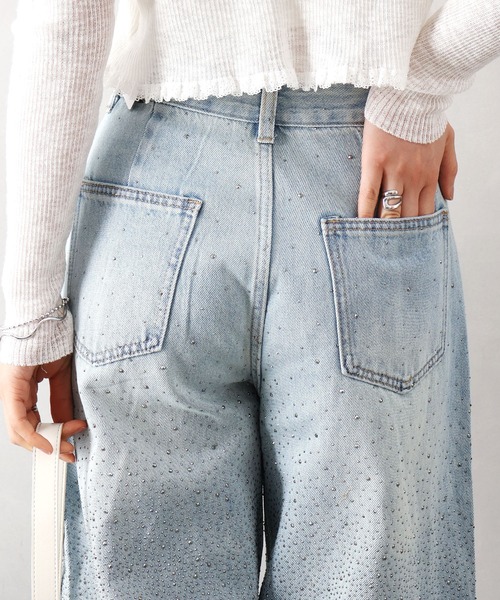 SpRay(スプレイ)の「スタッズデニムバレルパンツ(デニムパンツ・レディース・ライトブルー・SMALL/MEDIUM)」の16枚目の写真