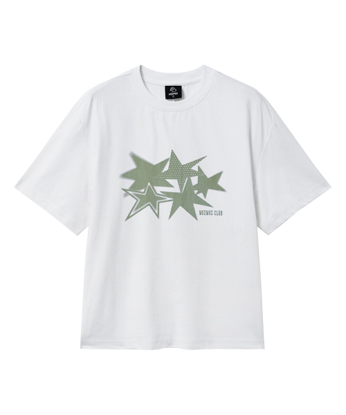 MOZMOZ(モズモズ)の「ファイブスター クーリング機能性 クロップ半袖Tシャツ ホワイト(Tシャツ/カットソー・レディース・その他・3/2/1)」の2枚目の写真