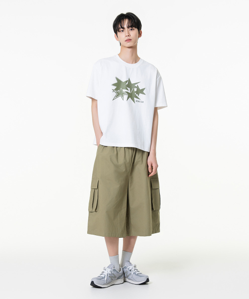 MOZMOZ(モズモズ)の「ファイブスター クーリング機能性 クロップ半袖Tシャツ ホワイト(Tシャツ/カットソー・レディース・その他・3/2/1)」の4枚目の写真