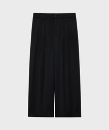 markaware | 【MARKAWARE/マーカウェア】TRIPLE PLEATED WIDE TROUSERS/スーパー200sウールサテン / トリプルプリーテッド ワイドトラウザーズ(スラックス)