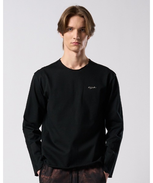 wjk（ダヴルジェイケイ）の「tight jersey cut-off L/S（Tシャツ/カットソー・メンズ・ブラック/チャコールグレー/ダークネイビー/ホワイト・X-LARGE/LARGE/MEDIUM/SMALL）」の2枚目の写真
