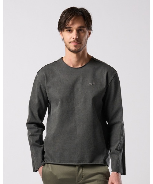 wjk（ダヴルジェイケイ）の「tight jersey cut-off L/S（Tシャツ/カットソー・メンズ・ブラック/チャコールグレー/ダークネイビー/ホワイト・X-LARGE/LARGE/MEDIUM/SMALL）」の7枚目の写真