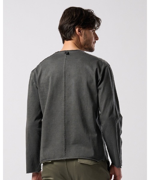 wjk（ダヴルジェイケイ）の「tight jersey cut-off L/S（Tシャツ/カットソー・メンズ・ブラック/チャコールグレー/ダークネイビー/ホワイト・X-LARGE/LARGE/MEDIUM/SMALL）」の9枚目の写真