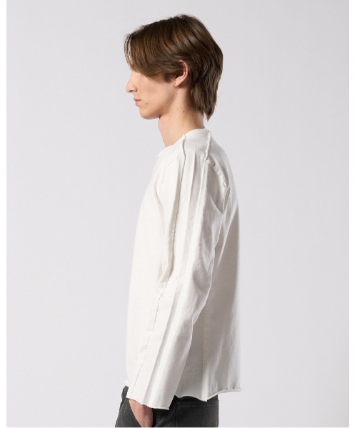 wjk（ダヴルジェイケイ）の「tight jersey cut-off L/S（Tシャツ/カットソー・メンズ・ブラック/チャコールグレー/ダークネイビー/ホワイト・X-LARGE/LARGE/MEDIUM/SMALL）」の12枚目の写真