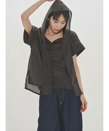 MIDIUMISOLID for Ladies フードタイワイドプルオーバー