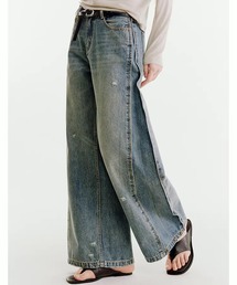 Fano Studios（ファノ ストゥディオズ）の「ヴィンテージライク 2wayシルエット ワイドデニム FX26K034【Fano Studios】【2026SS】（デニムパンツ）」