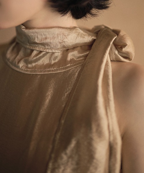 LAULEN（ローレン）の「2way ribbon sheer flare tops / 2way リボンシアーフレアトップス（シャツ/ブラウス・レディース・アイボリー/ベージュ・FREE）」の14枚目の写真