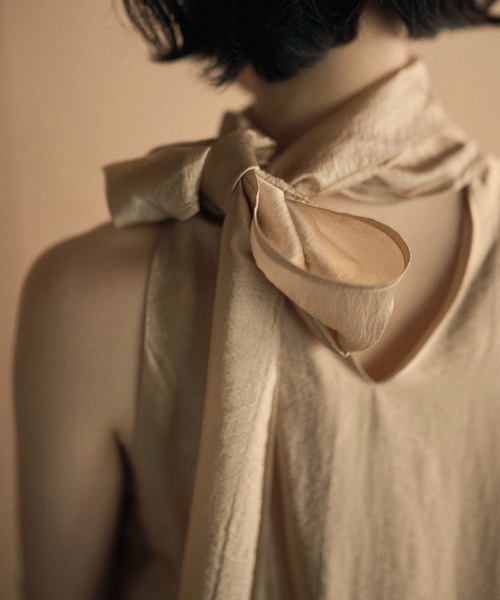 LAULEN（ローレン）の「2way ribbon sheer flare tops / 2way リボンシアーフレアトップス（シャツ/ブラウス・レディース・アイボリー/ベージュ・FREE）」の15枚目の写真