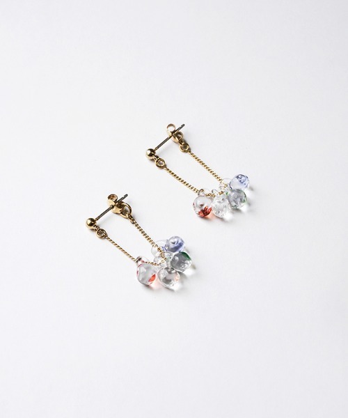 HARIO Lampwork Factory(ハリオランプワークファクトリー)の「イイダ傘店 ピアス ブルーベリー(ピアス(両耳用)・レディース・クリア・FREE)」の8枚目の写真