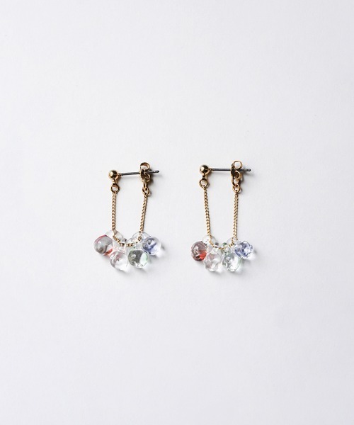 HARIO Lampwork Factory(ハリオランプワークファクトリー)の「イイダ傘店 ピアス ブルーベリー(ピアス(両耳用)・レディース・クリア・FREE)」の7枚目の写真