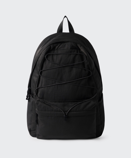 MUSINSA STANDARD（ムシンサスタンダード）の「エイジドナイロンストリングバックパック[ブラック]（バックパック/リュック・レディース・その他・FREE）」の2枚目の写真