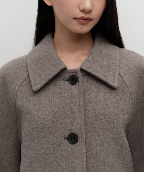 MUSINSA STANDARD WOMAN（ムシンサスタンダードウーマン）の「ウィメンズカシミヤブレンドハーフバルマカンコート[トープ]（チェスターコート・レディース・その他・LARGE/SMALL）」の6枚目の写真