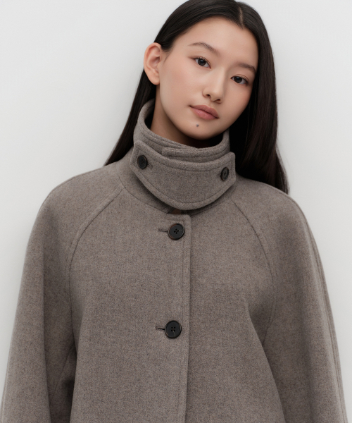 MUSINSA STANDARD WOMAN（ムシンサスタンダードウーマン）の「ウィメンズカシミヤブレンドハーフバルマカンコート[トープ]（チェスターコート・レディース・その他・LARGE/SMALL）」の7枚目の写真