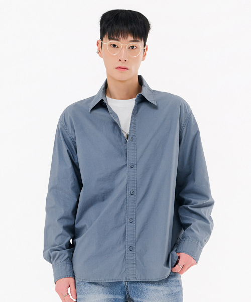 CHASECULT(チェイスカルト)の「男性ピグメントシャツ-FARK5432B0D(シャツ/ブラウス・メンズ・ブルー・95/100/105)」の2枚目の写真
