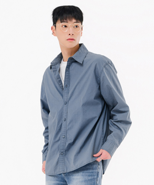 CHASECULT(チェイスカルト)の「男性ピグメントシャツ-FARK5432B0D(シャツ/ブラウス・メンズ・ブルー・95/100/105)」の3枚目の写真