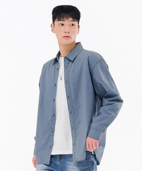 CHASECULT(チェイスカルト)の「男性ピグメントシャツ-FARK5432B0D(シャツ/ブラウス・メンズ・ブルー・95/100/105)」の5枚目の写真