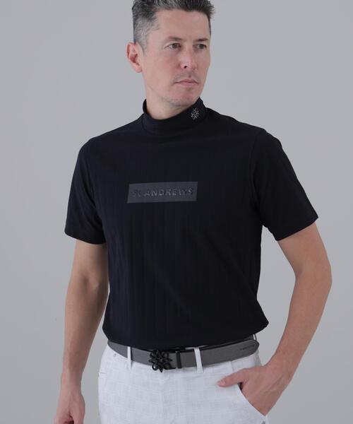 St ANDREWS(セントアンドリュース)の「【St ANDREWS】【吸水速乾】サッカーストライプ半袖ハイネックカットソー (MENS)(Tシャツ/カットソー・メンズ・ブラック/ホワイト/ベージュ・M/LL/L)」の4枚目の写真
