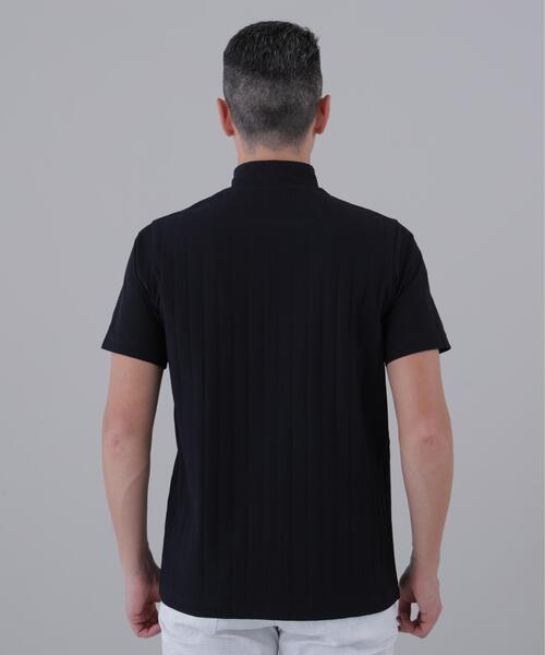 St ANDREWS(セントアンドリュース)の「【St ANDREWS】【吸水速乾】サッカーストライプ半袖ハイネックカットソー (MENS)(Tシャツ/カットソー・メンズ・ブラック/ホワイト/ベージュ・M/LL/L)」の7枚目の写真