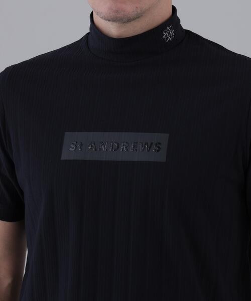 St ANDREWS(セントアンドリュース)の「【St ANDREWS】【吸水速乾】サッカーストライプ半袖ハイネックカットソー (MENS)(Tシャツ/カットソー・メンズ・ブラック/ホワイト/ベージュ・M/LL/L)」の8枚目の写真