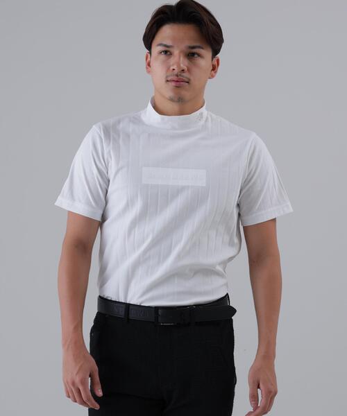 St ANDREWS(セントアンドリュース)の「【St ANDREWS】【吸水速乾】サッカーストライプ半袖ハイネックカットソー (MENS)(Tシャツ/カットソー・メンズ・ブラック/ホワイト/ベージュ・M/LL/L)」の16枚目の写真