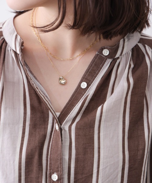 Bou Jeloud(ブージュルード)の「ドロップトップ2連ネックレス(ネックレス・レディース・ゴールド/シルバー・ONESIZE)」の2枚目の写真