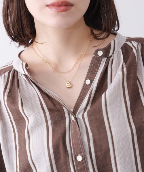 Bou Jeloud(ブージュルード)の「ドロップトップ2連ネックレス(ネックレス・レディース・ゴールド/シルバー・ONESIZE)」の8枚目の写真