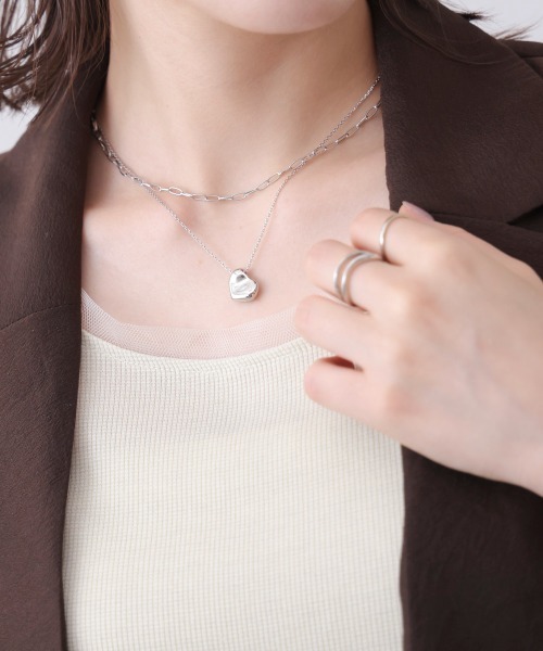 Bou Jeloud(ブージュルード)の「ドロップトップ2連ネックレス(ネックレス・レディース・ゴールド/シルバー・ONESIZE)」の5枚目の写真