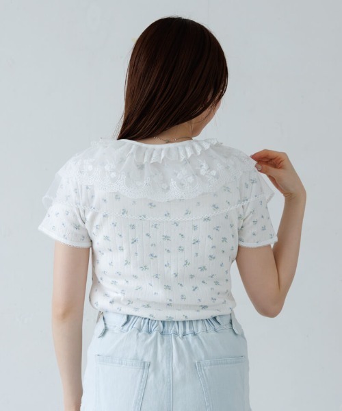 flower（フラワー）の「プチブルームティーズ（Tシャツ/カットソー・レディース・ホワイト/グレー・FREE）」の12枚目の写真