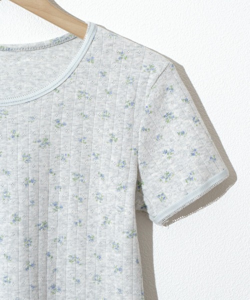 flower（フラワー）の「プチブルームティーズ（Tシャツ/カットソー・レディース・ホワイト/グレー・FREE）」の21枚目の写真