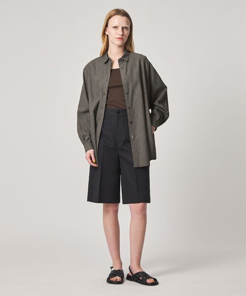 Steven Alan(スティーブンアラン)の「<Steven Alan>メランジ コットン ドルマン スリーブ シャツ(シャツ/ブラウス・レディース・ダークグレー/ベージュ・S/M)」の4枚目の写真